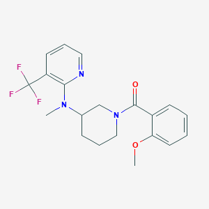 molecular formula C20H22F3N3O2 B6451958 N-[1-(2-methoxybenzoyl)piperidin-3-yl]-N-methyl-3-(trifluoromethyl)pyridin-2-amine CAS No. 2549011-22-3