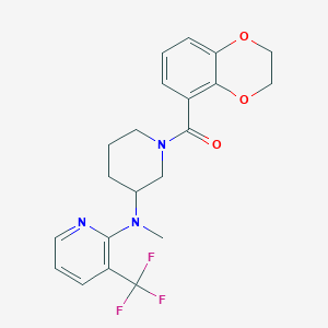 molecular formula C21H22F3N3O3 B6451965 N-[1-(2,3-dihydro-1,4-benzodioxine-5-carbonyl)piperidin-3-yl]-N-methyl-3-(trifluoromethyl)pyridin-2-amine CAS No. 2549065-72-5