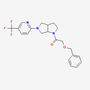 molecular formula C21H22F3N3O2 B6451978 2-(benzyloxy)-1-{5-[5-(trifluoromethyl)pyridin-2-yl]-octahydropyrrolo[3,4-b]pyrrol-1-yl}ethan-1-one CAS No. 2549056-48-4