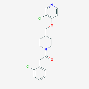 molecular formula C19H20Cl2N2O2 B6451996 2-(2-chlorophenyl)-1-(4-{[(3-chloropyridin-4-yl)oxy]methyl}piperidin-1-yl)ethan-1-one CAS No. 2640963-71-7