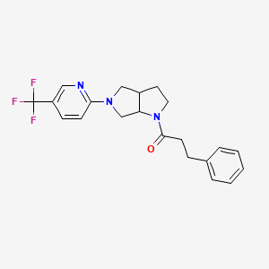 3-phenyl-1-{5-[5-(trifluoromethyl)pyridin-2-yl]-octahydropyrrolo[3,4-b]pyrrol-1-yl}propan-1-one