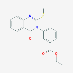 ethyl 3-[2-(methylsulfanyl)-4-oxo-3,4-dihydroquinazolin-3-yl]benzoate