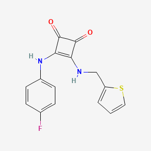 3-[(4-fluorophenyl)amino]-4-{[(thiophen-2-yl)methyl]amino}cyclobut-3-ene-1,2-dione