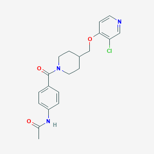 N-[4-(4-{[(3-chloropyridin-4-yl)oxy]methyl}piperidine-1-carbonyl)phenyl]acetamide