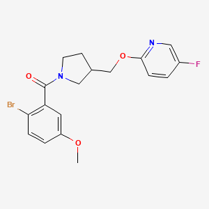 2-{[1-(2-bromo-5-methoxybenzoyl)pyrrolidin-3-yl]methoxy}-5-fluoropyridine