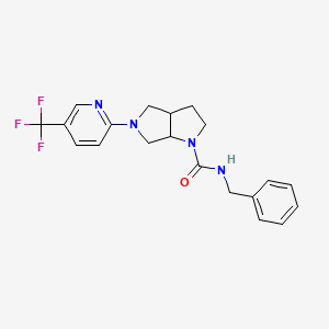 molecular formula C20H21F3N4O B6452093 N-benzyl-5-[5-(trifluoromethyl)pyridin-2-yl]-octahydropyrrolo[3,4-b]pyrrole-1-carboxamide CAS No. 2549050-85-1