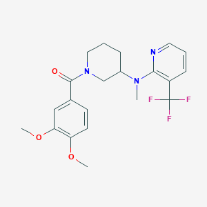 N-[1-(3,4-dimethoxybenzoyl)piperidin-3-yl]-N-methyl-3-(trifluoromethyl)pyridin-2-amine