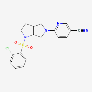 6-[1-(2-chlorobenzenesulfonyl)-octahydropyrrolo[2,3-c]pyrrol-5-yl]pyridine-3-carbonitrile