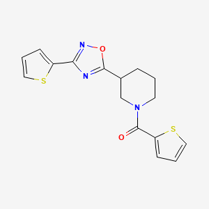 3-[3-(thiophen-2-yl)-1,2,4-oxadiazol-5-yl]-1-(thiophene-2-carbonyl)piperidine