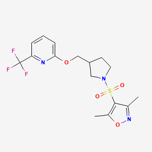 2-({1-[(3,5-dimethyl-1,2-oxazol-4-yl)sulfonyl]pyrrolidin-3-yl}methoxy)-6-(trifluoromethyl)pyridine