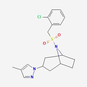 8-[(2-chlorophenyl)methanesulfonyl]-3-(4-methyl-1H-pyrazol-1-yl)-8-azabicyclo[3.2.1]octane