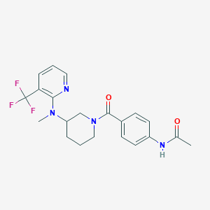 N-[4-(3-{methyl[3-(trifluoromethyl)pyridin-2-yl]amino}piperidine-1-carbonyl)phenyl]acetamide