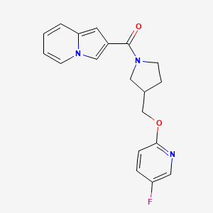 2-(3-{[(5-fluoropyridin-2-yl)oxy]methyl}pyrrolidine-1-carbonyl)indolizine