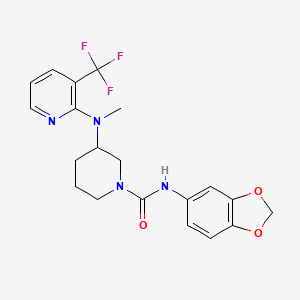 N-(2H-1,3-benzodioxol-5-yl)-3-{methyl[3-(trifluoromethyl)pyridin-2-yl]amino}piperidine-1-carboxamide