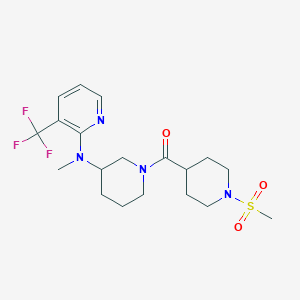 N-[1-(1-methanesulfonylpiperidine-4-carbonyl)piperidin-3-yl]-N-methyl-3-(trifluoromethyl)pyridin-2-amine