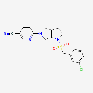 6-{1-[(3-chlorophenyl)methanesulfonyl]-octahydropyrrolo[2,3-c]pyrrol-5-yl}pyridine-3-carbonitrile