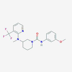 N-(3-methoxyphenyl)-3-{methyl[3-(trifluoromethyl)pyridin-2-yl]amino}piperidine-1-carboxamide