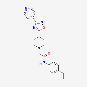 molecular formula C22H25N5O2 B6452183 N-(4-ethylphenyl)-2-{4-[3-(pyridin-4-yl)-1,2,4-oxadiazol-5-yl]piperidin-1-yl}acetamide CAS No. 2640866-83-5