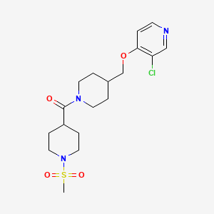 3-chloro-4-{[1-(1-methanesulfonylpiperidine-4-carbonyl)piperidin-4-yl]methoxy}pyridine