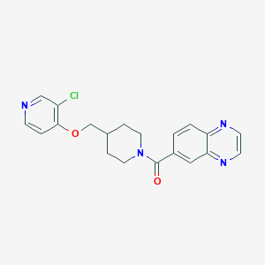 molecular formula C20H19ClN4O2 B6452234 6-(4-{[(3-chloropyridin-4-yl)oxy]methyl}piperidine-1-carbonyl)quinoxaline CAS No. 2640836-53-7