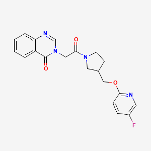 molecular formula C20H19FN4O3 B6452248 3-[2-(3-{[(5-fluoropyridin-2-yl)oxy]methyl}pyrrolidin-1-yl)-2-oxoethyl]-3,4-dihydroquinazolin-4-one CAS No. 2549030-11-5