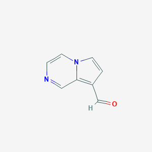 molecular formula C8H6N2O B064523 Pyrrolo[1,2-a]pyrazine-8-carbaldehyde CAS No. 179381-15-8