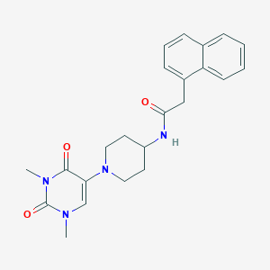 molecular formula C23H26N4O3 B6452375 N-[1-(1,3-dimethyl-2,4-dioxo-1,2,3,4-tetrahydropyrimidin-5-yl)piperidin-4-yl]-2-(naphthalen-1-yl)acetamide CAS No. 2549036-76-0