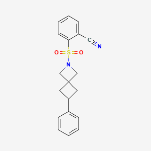 molecular formula C19H18N2O2S B6452390 2-({6-phenyl-2-azaspiro[3.3]heptan-2-yl}sulfonyl)benzonitrile CAS No. 2640893-22-5