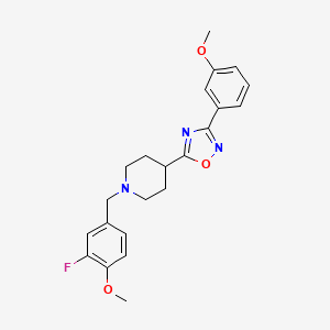 1-[(3-fluoro-4-methoxyphenyl)methyl]-4-[3-(3-methoxyphenyl)-1,2,4-oxadiazol-5-yl]piperidine