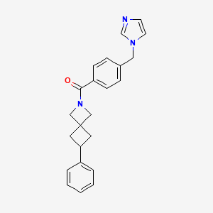 molecular formula C23H23N3O B6452423 2-{4-[(1H-imidazol-1-yl)methyl]benzoyl}-6-phenyl-2-azaspiro[3.3]heptane CAS No. 2640973-54-0