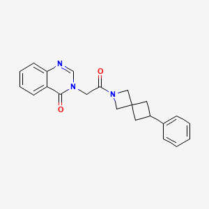 3-(2-oxo-2-{6-phenyl-2-azaspiro[3.3]heptan-2-yl}ethyl)-3,4-dihydroquinazolin-4-one