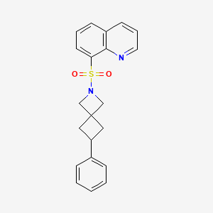 molecular formula C21H20N2O2S B6452455 8-({6-phenyl-2-azaspiro[3.3]heptan-2-yl}sulfonyl)quinoline CAS No. 2640976-61-8