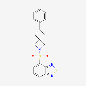 molecular formula C18H17N3O2S2 B6452462 4-({6-phenyl-2-azaspiro[3.3]heptan-2-yl}sulfonyl)-2,1,3-benzothiadiazole CAS No. 2640979-24-2