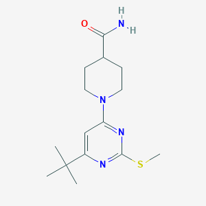 molecular formula C15H24N4OS B6452494 1-[6-tert-butyl-2-(methylsulfanyl)pyrimidin-4-yl]piperidine-4-carboxamide CAS No. 2549029-02-7