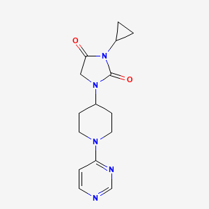 3-cyclopropyl-1-[1-(pyrimidin-4-yl)piperidin-4-yl]imidazolidine-2,4-dione