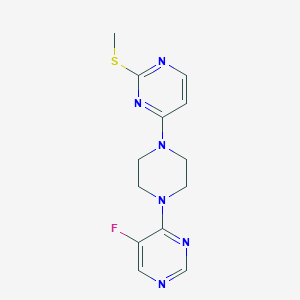 molecular formula C13H15FN6S B6452522 4-[4-(5-fluoropyrimidin-4-yl)piperazin-1-yl]-2-(methylsulfanyl)pyrimidine CAS No. 2549009-85-8