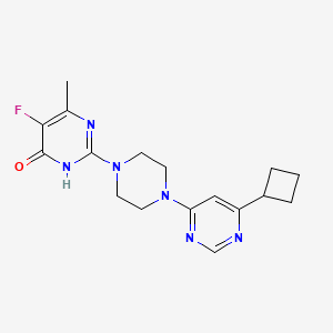 2-[4-(6-cyclobutylpyrimidin-4-yl)piperazin-1-yl]-5-fluoro-6-methyl-3,4-dihydropyrimidin-4-one