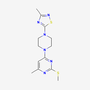 4-methyl-6-[4-(3-methyl-1,2,4-thiadiazol-5-yl)piperazin-1-yl]-2-(methylsulfanyl)pyrimidine