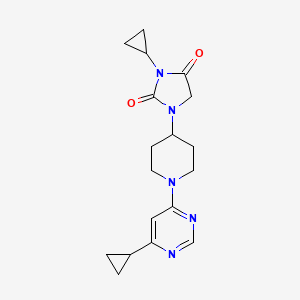 3-cyclopropyl-1-[1-(6-cyclopropylpyrimidin-4-yl)piperidin-4-yl]imidazolidine-2,4-dione