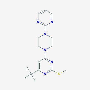 molecular formula C17H24N6S B6452624 4-tert-butyl-2-(methylsulfanyl)-6-[4-(pyrimidin-2-yl)piperazin-1-yl]pyrimidine CAS No. 2549026-40-4