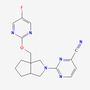 2-(3a-{[(5-fluoropyrimidin-2-yl)oxy]methyl}-octahydrocyclopenta[c]pyrrol-2-yl)pyrimidine-4-carbonitrile