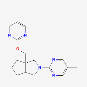 molecular formula C18H23N5O B6452663 2-(3a-{[(5-methylpyrimidin-2-yl)oxy]methyl}-octahydrocyclopenta[c]pyrrol-2-yl)-5-methylpyrimidine CAS No. 2548981-70-8