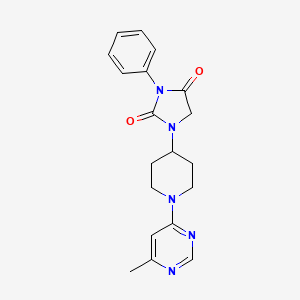 molecular formula C19H21N5O2 B6452679 1-[1-(6-methylpyrimidin-4-yl)piperidin-4-yl]-3-phenylimidazolidine-2,4-dione CAS No. 2549025-07-0