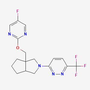 3-(3a-{[(5-fluoropyrimidin-2-yl)oxy]methyl}-octahydrocyclopenta[c]pyrrol-2-yl)-6-(trifluoromethyl)pyridazine