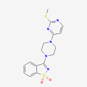 3-{4-[2-(methylsulfanyl)pyrimidin-4-yl]piperazin-1-yl}-1lambda6,2-benzothiazole-1,1-dione