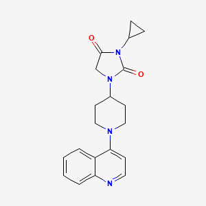 molecular formula C20H22N4O2 B6452731 3-cyclopropyl-1-[1-(quinolin-4-yl)piperidin-4-yl]imidazolidine-2,4-dione CAS No. 2549040-72-2