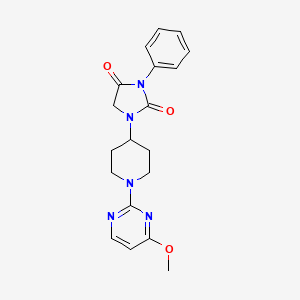 molecular formula C19H21N5O3 B6452740 1-[1-(4-methoxypyrimidin-2-yl)piperidin-4-yl]-3-phenylimidazolidine-2,4-dione CAS No. 2548978-64-7