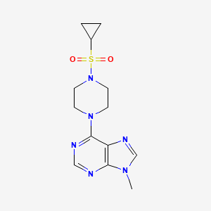 6-[4-(cyclopropanesulfonyl)piperazin-1-yl]-9-methyl-9H-purine