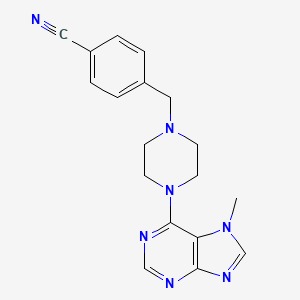 molecular formula C18H19N7 B6452763 4-{[4-(7-methyl-7H-purin-6-yl)piperazin-1-yl]methyl}benzonitrile CAS No. 2549001-38-7