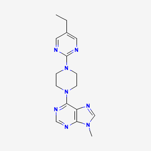 molecular formula C16H20N8 B6452764 6-[4-(5-ethylpyrimidin-2-yl)piperazin-1-yl]-9-methyl-9H-purine CAS No. 2549046-93-5